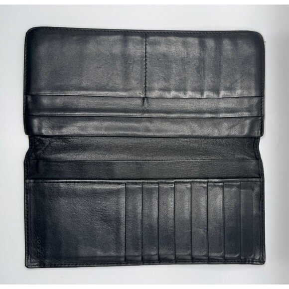 Loewe Black Leather Long Wallet With Multiple Card Slots & ‎ COA - Picture 5 of 12